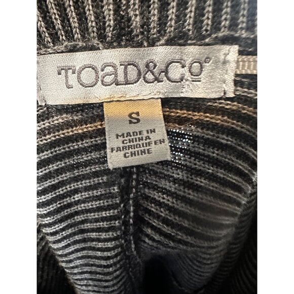 Toad & Co 100% Merino Wool Sweater Dress Small Gray Off Shoulder Outdoors Knit - Picture 4 of 16